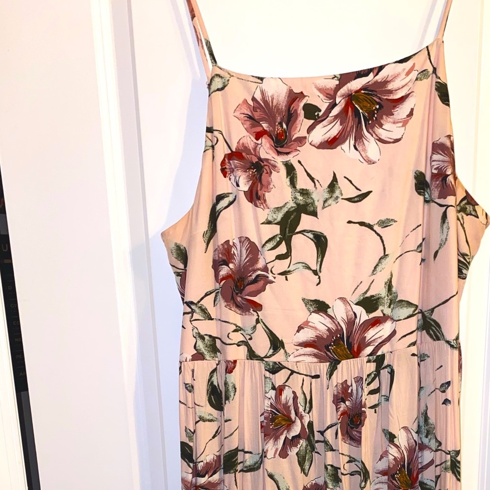 Light Pink Floral Maxi Dress size XXL